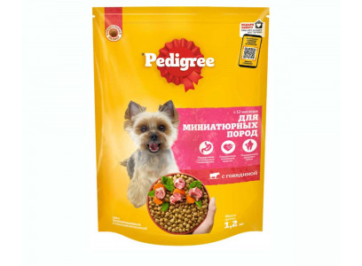 Сухой Корм Pedigree (Педигри) Для Собак Миниатюрных Пород Говядина Mini 1,2кг (1*6) 