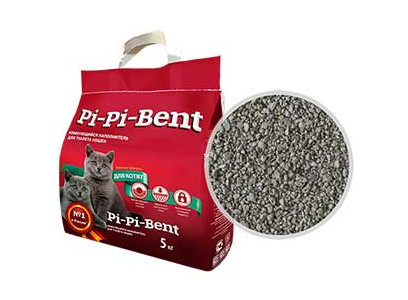 Наполнитель Для Кошачьего Туалета Pi-Pi-Bent (Пи-Пи-Бент) Для Котят Комкующийся Наполнитель 5кг (1*4) 