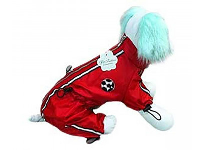 Дождевик Для Собак Крупных Пород Футбол Красный 28 Pet Fashion (Пет Фешн) Универсал 
