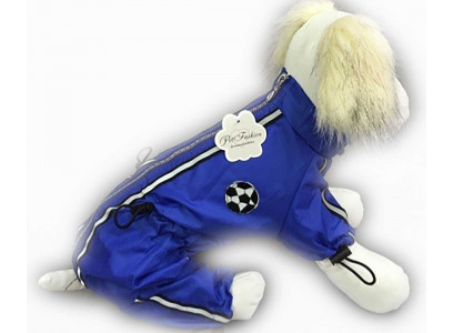 Дождевик Для Собак Мелких и Средних Пород Футбол Синий 20 XXL Pet Fashion (Пет Фешн) Универсал 