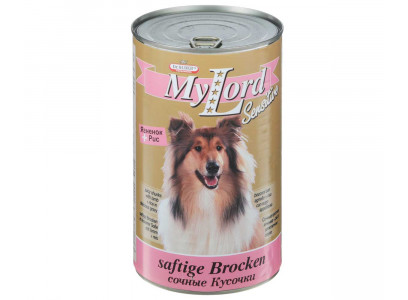 Консервы Dr.Alders (Доктор Алдерс) Для Собак Мой Лорд Классик Ягненок и Рис My Lord Sensitive 1230г 