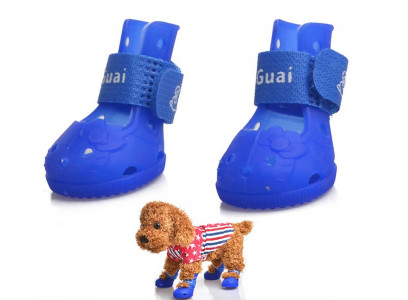 Сандали Для Собак Pet Fashion (Пет Фешн) Силикон 4 Синий 