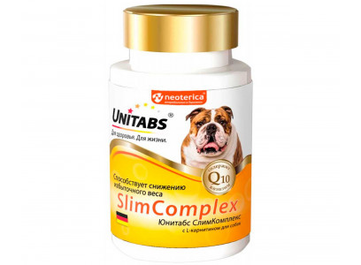Unitabs (Юнитабс) SlimComplex Q10 Витаминно-Минеральный Комплекс Для Собак 100таб U210