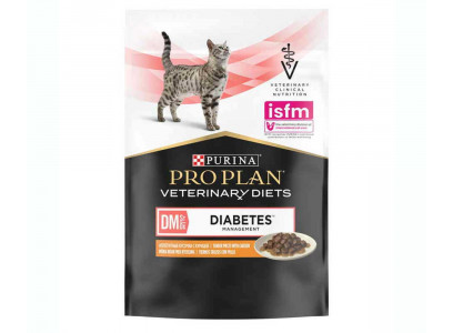 Лечебный Влажный Корм Pro Plan (ПроПлан) Для Кошек При Диабете с Курицей Veterinary Diets DM Diabetes Management 85г (1*10) 