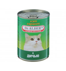 Консервы Dr.Alders (Доктор Алдерс) Для Кошек Гарант Сочные Кусочки Дичь Cat Garant 415г (1*12)