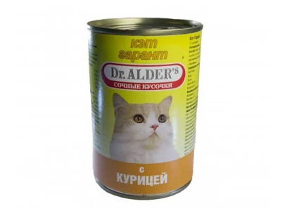 Консервы Dr.Alders (Доктор Алдерс) Для Кошек Гарант Курица в Соусе Cat Garant 415г (1*12) 