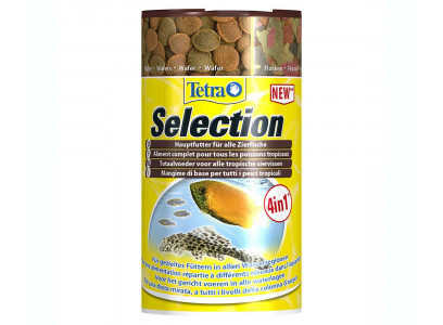 Корм Для Рыб Tetra (Тетра) Selection 4 Вида Хлопья, Гранулы, Чипсы, Пластинки 100мл 247550 