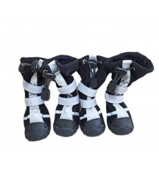 Сапожки Для Собак Средних Пород Ботфорты 9 Светоотражающие Черный Pet Fashion (Пет Фешн)