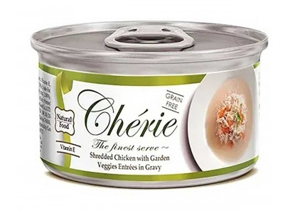 Консервы Pettric (Пэттрик) Cherie Для Кошек Курица и Овощи в Подливке Chicken with Garden Veggies in Gravy 80г 