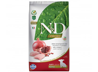 Сухой Корм Farmina (Фармина) Для Щенков Мелких Пород Курица и Гранат Беззерновой Natural & Delicious Grain Free Puppy MINI Chicken & Pomegranate 800г