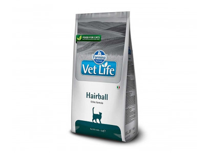 Лечебный Сухой Корм Farmina (Фармина) Для Кошек Для Выведения Шерсти Из Желудка Vet Life Feline Hairball 2кг 