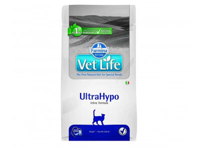 Лечебный Сухой Корм Farmina (Фармина) Для Кошек При Аллергии Vet Life Feline UltraHypo 400г 