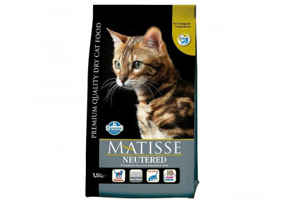 Сухой Корм Matisse (Матисс) Для Стерилизованных Кошек и Кастрированных Котов Курица Matisse Neutered 1,5кг 