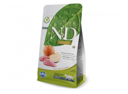 Сухой Корм Farmina N&D (Фармина) Для Кошек Кабан и Яблоко Беззерновой Natural & Delicious Grain Free Adult Cat Boar & Apple 1,5кг 