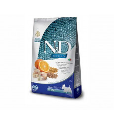 Сухой Корм Farmina (Фармина) Для Собак Мелких Пород Треска и Апельсин, Спельта и Овес Natural & Delicious Low Grain Adult Dog MINI Spelt, Oats, Codfish & Orange 800г