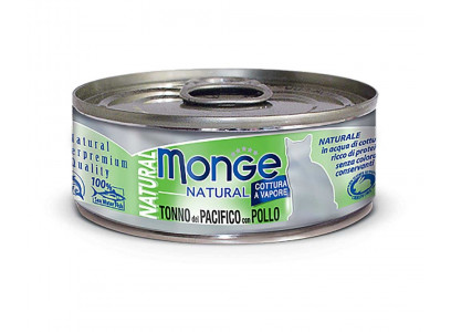 Консервы Monge (Монж) Для Кошек Тунец и Курица Natural Pacific Tuna & Chicken 80г 
