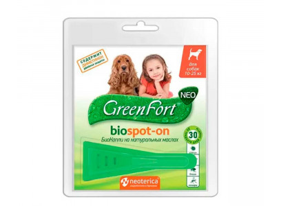 БиоКапли Greenfort NEO BioSpot-On От Эктопаразитов Для Собак 10-25кг G202 