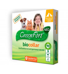 Биоошейник Greenfort NEO BioCollar Для Кошек и Собак Мелких Пород От Эктопаразитов 40см G204