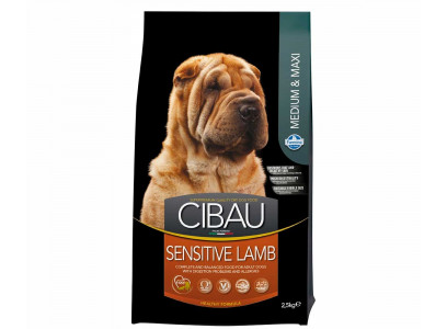 Сухой Корм Farmina (Фармина) Для Собак Средних и Крупных Пород с Чувствительным Пищеварением Ягненок Гипоаллергенный Cibau Sensitive Medium/Maxi Lamb 2,5кг 