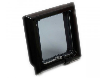 Дверь Для Кошки Барсик Врезная 4 Режима Работы Черный 14,5*14,5см