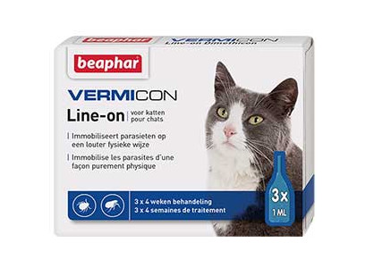 Капли Beaphar (Беафар) Vermicon Line-On От Паразитов Для Кошек (1*3) 10984