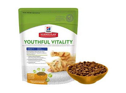 Hills (Хиллс) Youthful Vitality Senior Сухой Корм Для Кошек Старше 7 Лет Курица и Рис 250г 