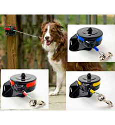 Рулетка Для Собак Средних и Крупных Пород Lixit (Ликсит) с Креплением к Стене От 36,3 До 54,6кг 4,6м Металлический Трос 8431