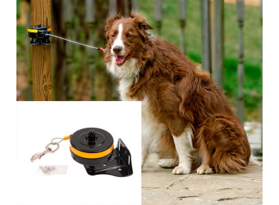 Рулетка Для Собак Мелких Пород Lixit (Ликсит) с Креплением к Стене До 13,6кг 4,6м Металлический Трос 8432 