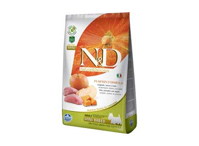Сухой Корм Farmina (Фармина) Для Собак Мелких Пород Кабан Тыква и Яблоко Беззерновой Natural & Delicious Grain Free Adult Dog MINI Boar Pumpkin & Apple 800г