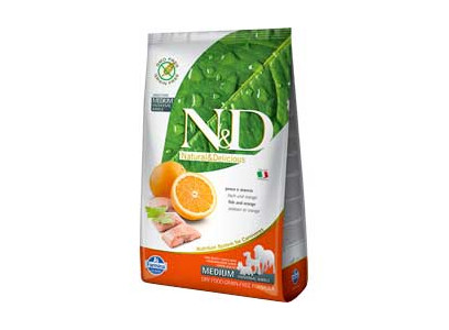 Сухой Корм Farmina (Фармина) Для Собак Средних Пород Рыба и Апельсин Беззерновой Natural & Delicious Grain Free Adult Dog MEDIUM Fish & Orange 2,5кг