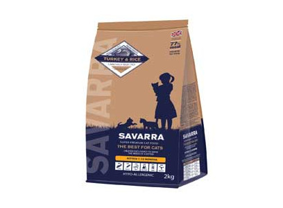 Сухой Корм Savarra (Саварра) Для Котят Индейка с Рисом Гипоаллергенный Kitten Holistic Turkey And Rice 2кг 5649101-Акция