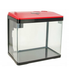 Аквариум Prime (Прайм) 15л 31,5*19,5*29см Красно-Черный + Светильник Led + Фильтр + Кормушка Рr-H-004785