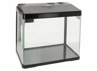 Аквариум Prime (Прайм) 15л 31,5*19,5*29см Черный Светильник Фильтр Кормушка Рr-H-004792