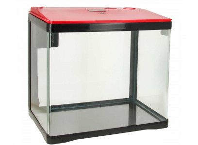 Аквариум Prime (Прайм) 33л 40,5*25,5*36,5см Красно-Черный + Светильник Led + Фильтр + Кормушка Рr-H-004815