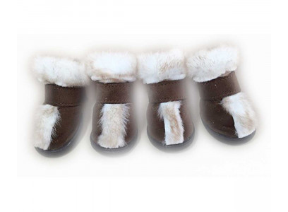 Угги Для Собак Миниатюрных Пород Pet Fashion (Пет Фешн) 1 Мех Шоколад