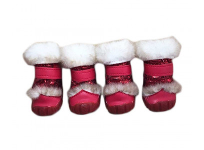 Унтики Pet Fashion (Пет Фешн) Для Собак Мелких Пород Зимушка 3 Мех Красный 