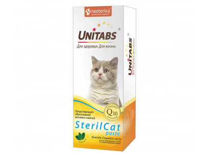 Unitabs (Юнитабс) Sterilcat Паста Для Стерилизованных Кошек и Кастрированных Котов Профилактика МКБ 120мл U306