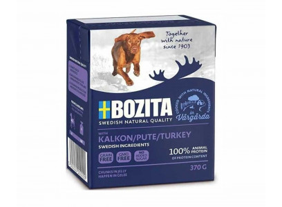 Консервы Bozita (Бозита) Для Собак Индейка Кусочки в Желе Naturals Turkey in Jelly 370г (1*16) 