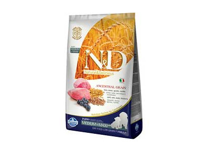 Сухой Корм Farmina (Фармина) Для Щенков Средних и Крупных Пород Ягненок и Черника Низкозерновой Natural & Delicious Low Grain Puppy MEDIUM & MAXI Lamb & Blueberry 2,5кг