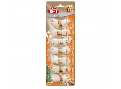 Лакомство Для Собак Мелких Пород 8in1 (8в1) Косточки Курица Delights XS 7,5см 7шт