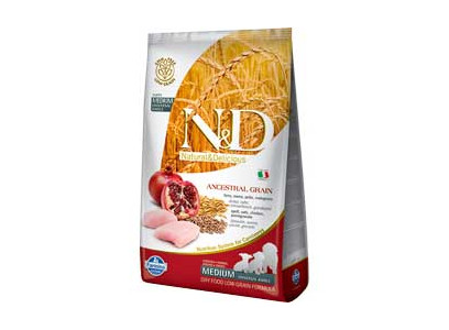 Сухой Корм Farmina (Фармина) Для Щенков Средних Пород Курица и Гранат Низкозерновой Natural & Delicious Low Grain Puppy MEDIUM Chicken & Pomegranate 12кг