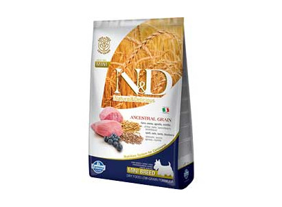 Сухой Корм Farmina (Фармина) Для Собак Мелких Пород Ягненок и Голубика Низкозерновой Natural & Delicious Low Grain Adult Dog MINI Spelt, Oats, Lamb & Blueberry 7кг