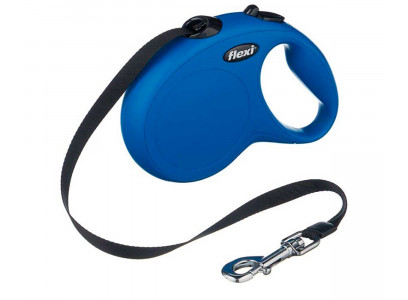 Рулетка Для Собак Крупных Пород Flexi (Флекси) Ремень 8м До 50кг New Comfort L Синий