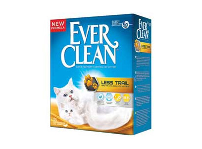 Наполнитель Для Кошачьего Туалета Ever Clean Less Trail Для Котят и Длинношерстных Кошек Без Ароматизатора Комкующийся 6л