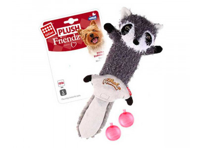 Игрушка Для Собак Gigwi (Гигви) Енот Шкурка с Пищалкой 37см 75352 