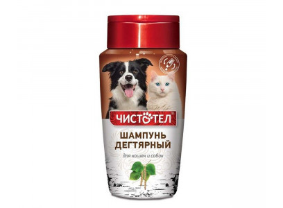 Чистотел Дегтярный Шампунь для Кошек и Собак Против Блох, Вшей и Власоедов 220мл С709