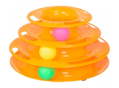 Игрушка Интерактивная Для Кошек 25*13см Трэк Мячики 3-Яруса