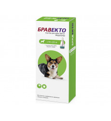 Капли Для Собак На Холку От Блох и Клещей Bravecto (Бравекто) Спот Он 500мг 10-20кг MSD