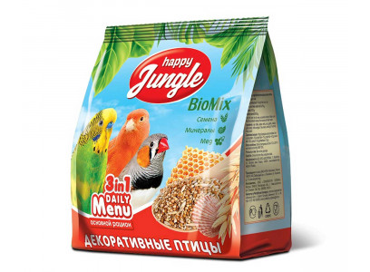 Корм Для Декоративных Птиц Happy Jungle Универсал 350г J101 
