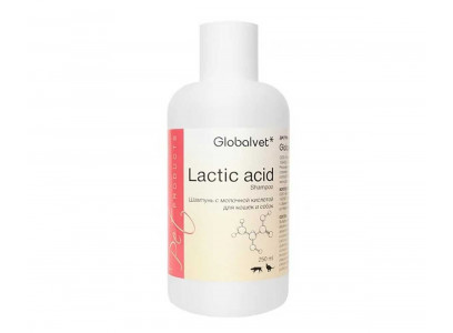 Globalvet (Глобалвет) Lactic Acid Shampoo Шампунь Для Собак и Кошек с Молочной Кислотой  250мл 